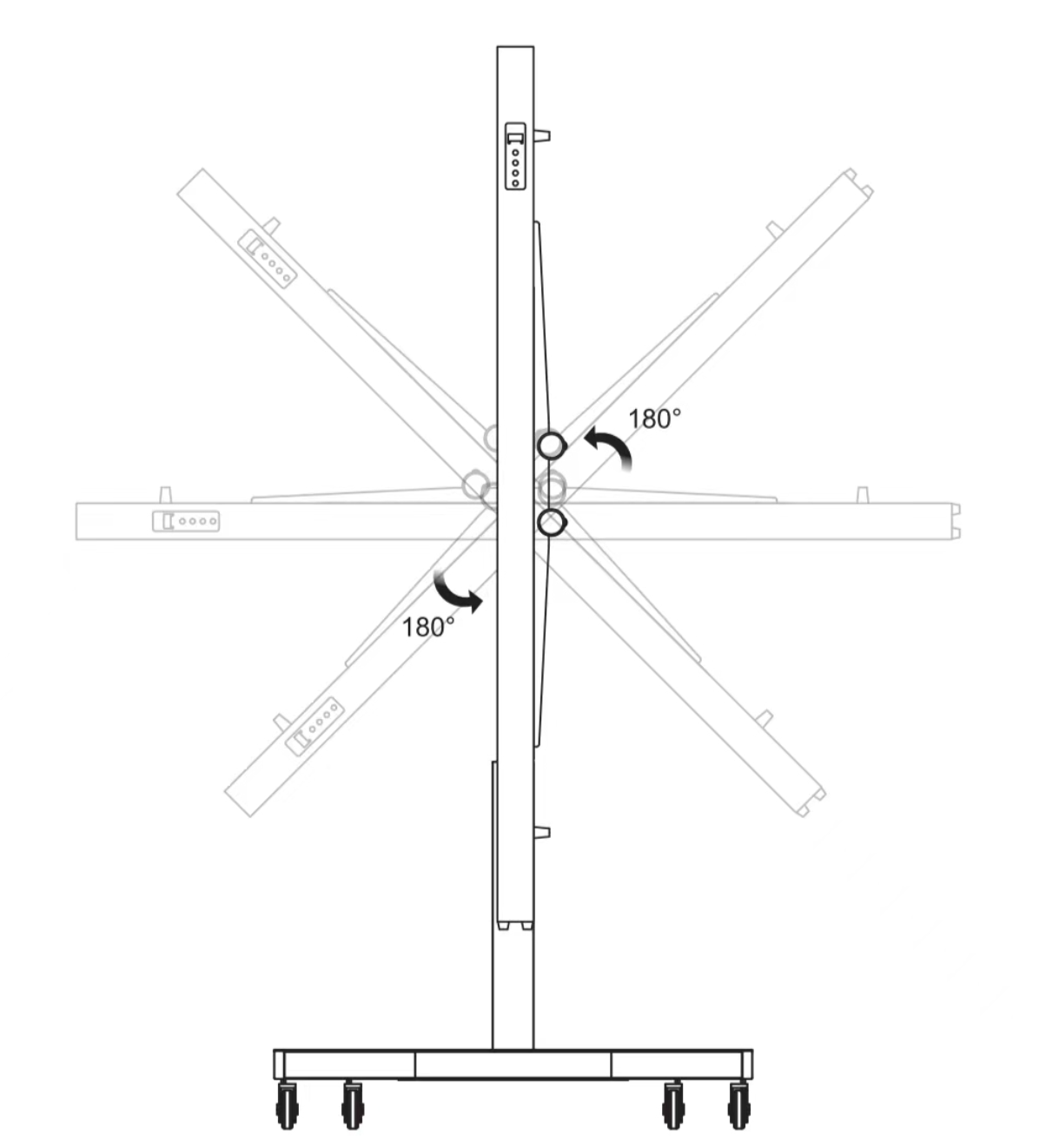 Motorized Roller Stand for Vertical & Horizontal Use Red Light Therapy ...