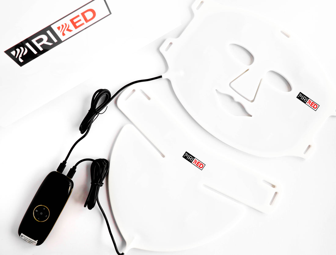 Red Light Mask coverage on a male face